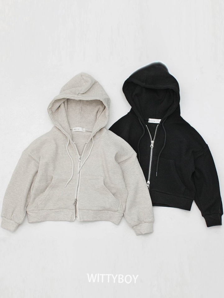 Waffle Two Way Zip Up