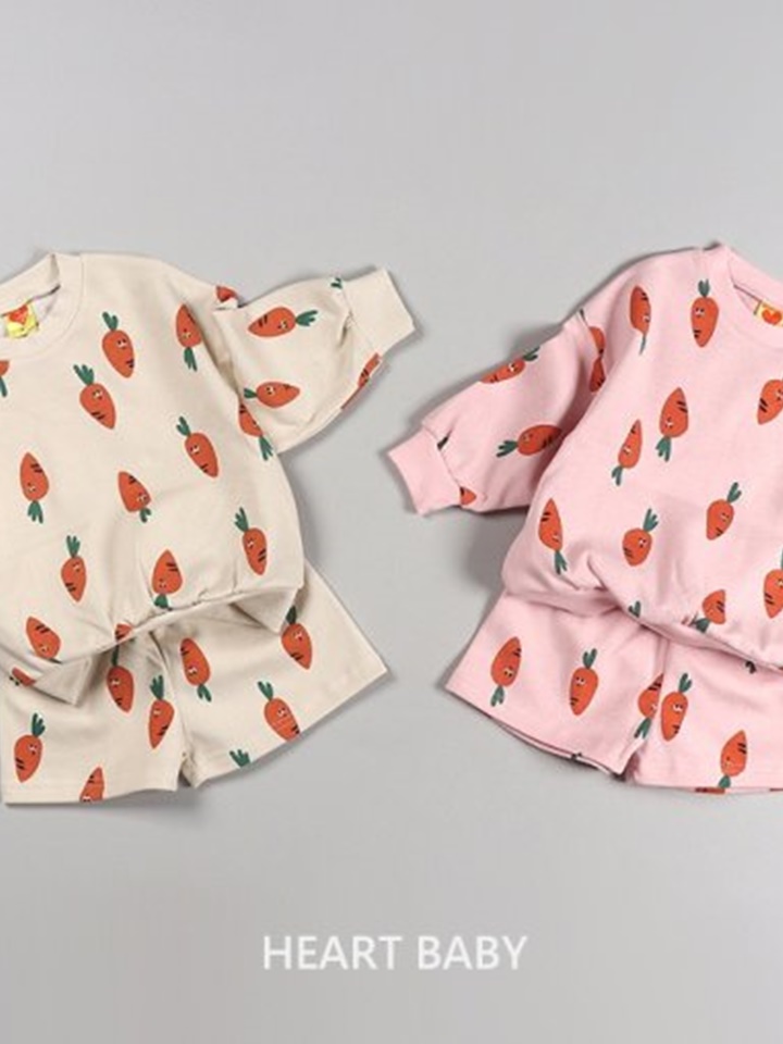 Carrot Shorts Top Bottom Set