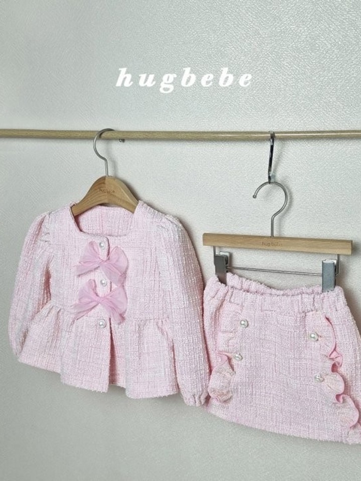 Ribbon Tweed Top Bottom Set