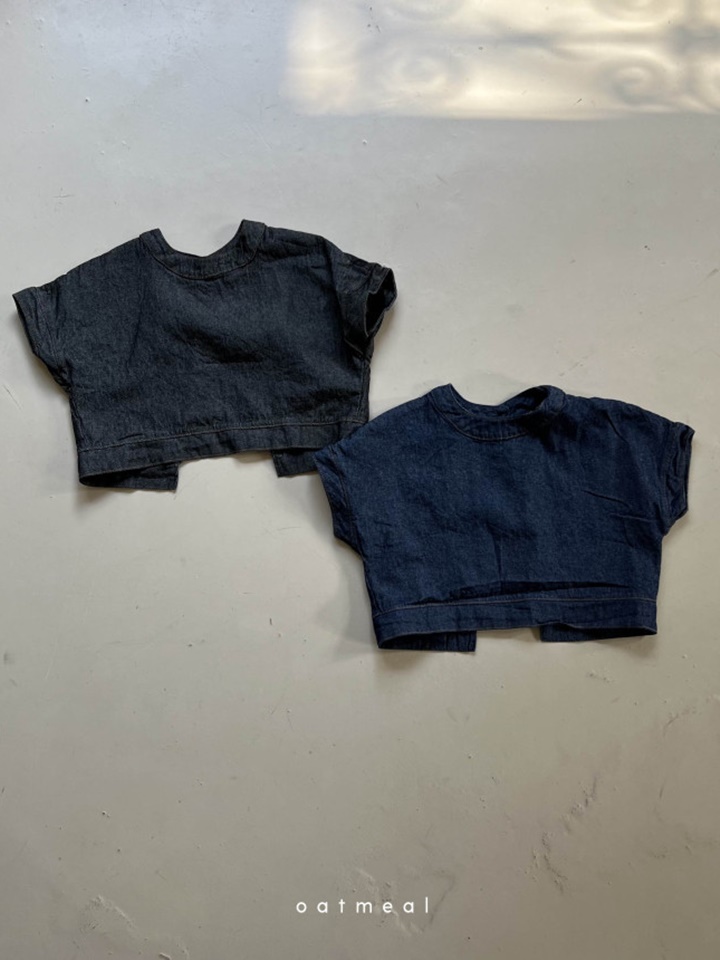 Net Denim Blouse
