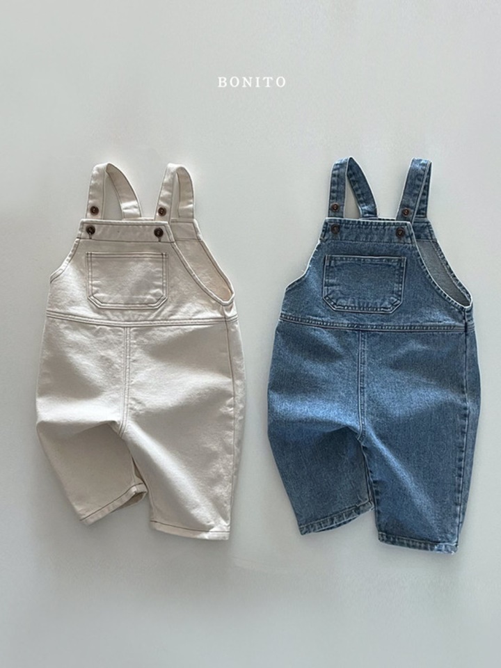 Slit Denim Dungarees