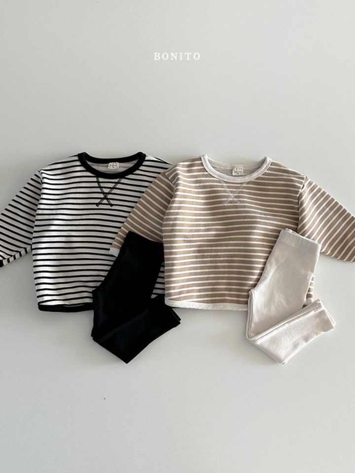 ST Color Piping Tee Top Bottom Set