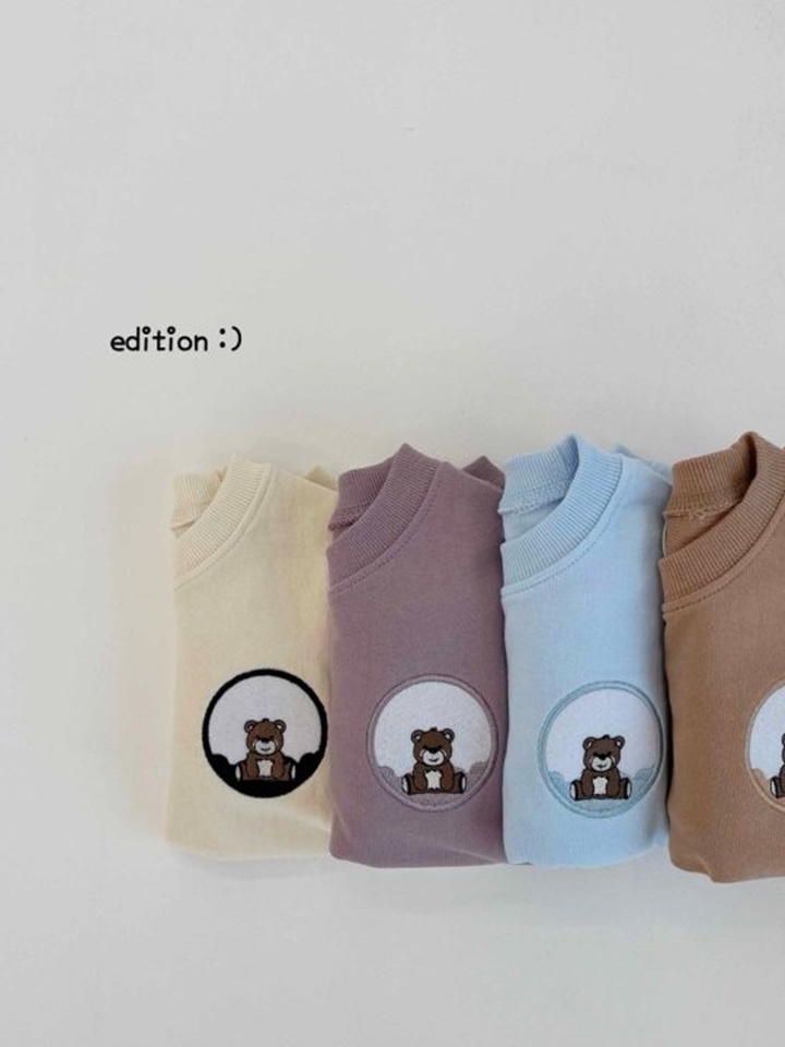 Dal Bear Embroidery Top Bottom Set