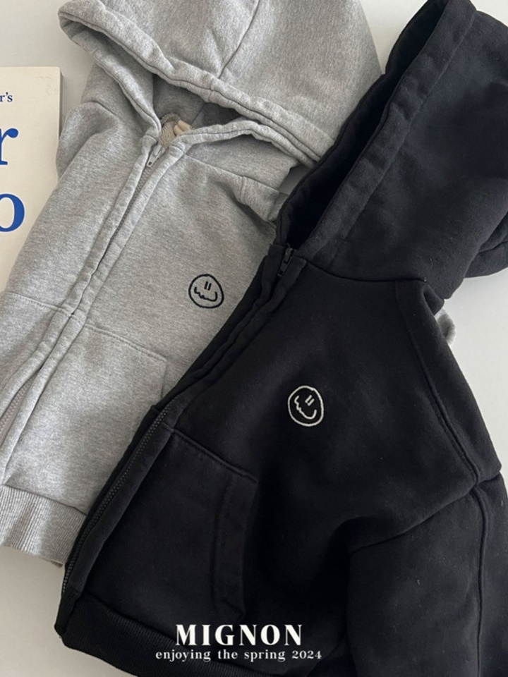 Smile Crop Zip Up