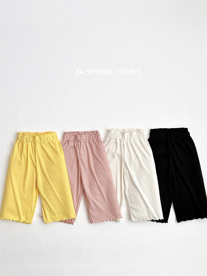 Frill Terry Wide Pants