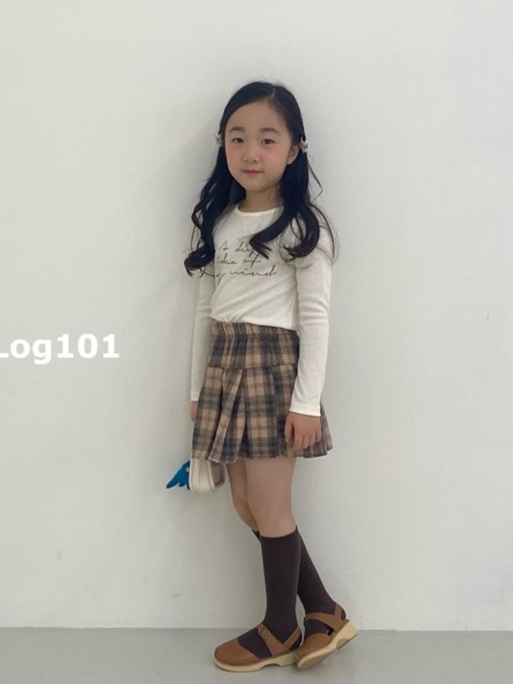 French Checker Wrinkle Skirt