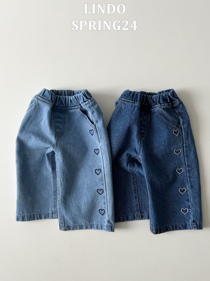 Heart Dream Embroidery Denim