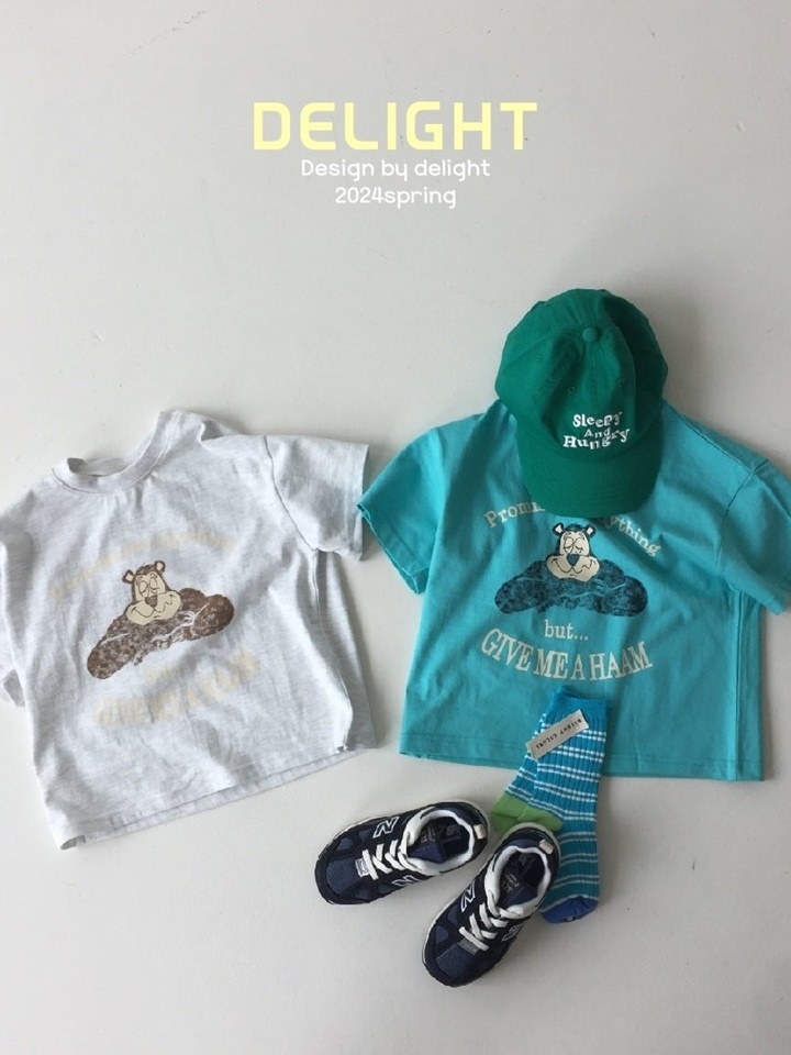 Water Paint Bear Box Tee With Mom