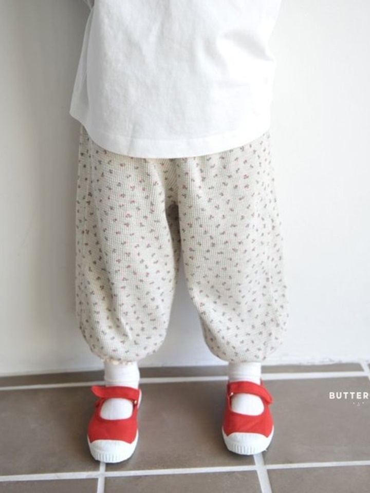Waffle Mini Flower Pants