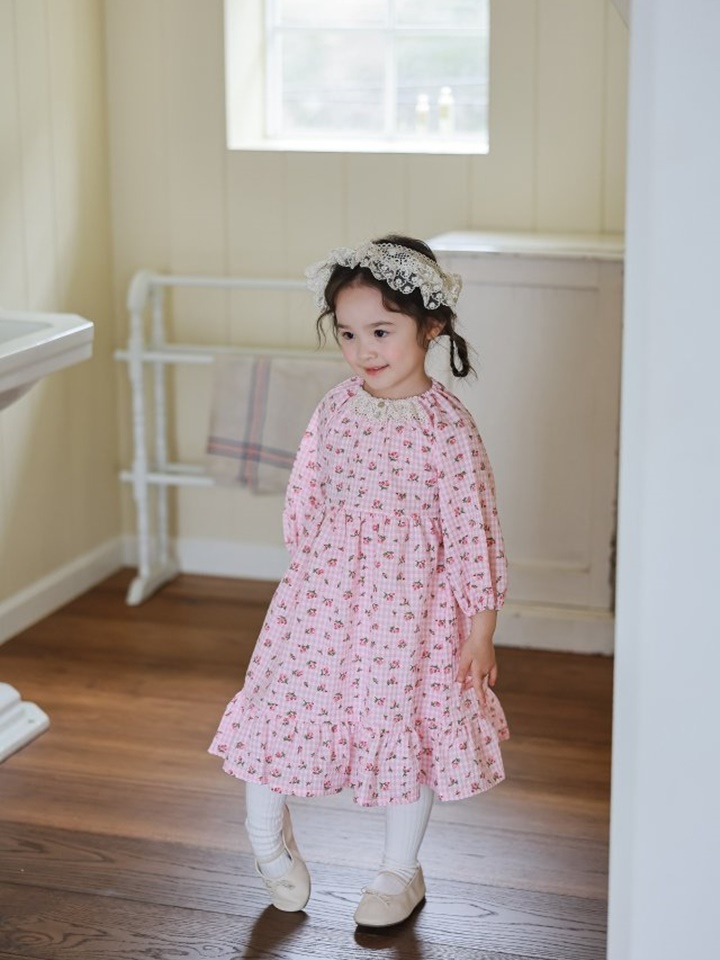 Check Flower One-Piece