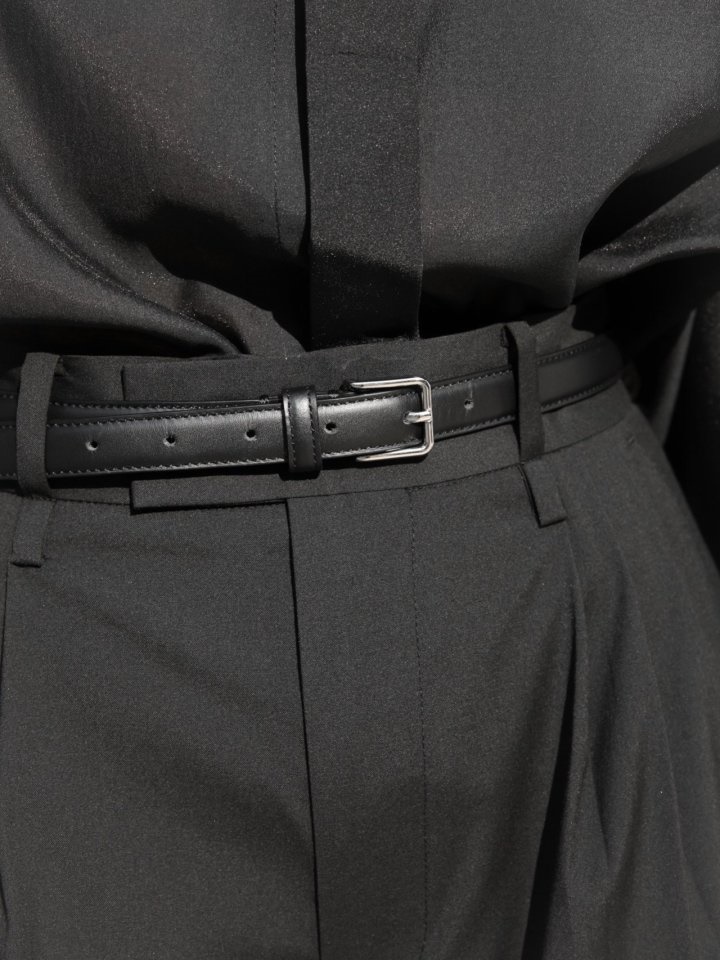 Classic Thin Buckle Leather Belt
