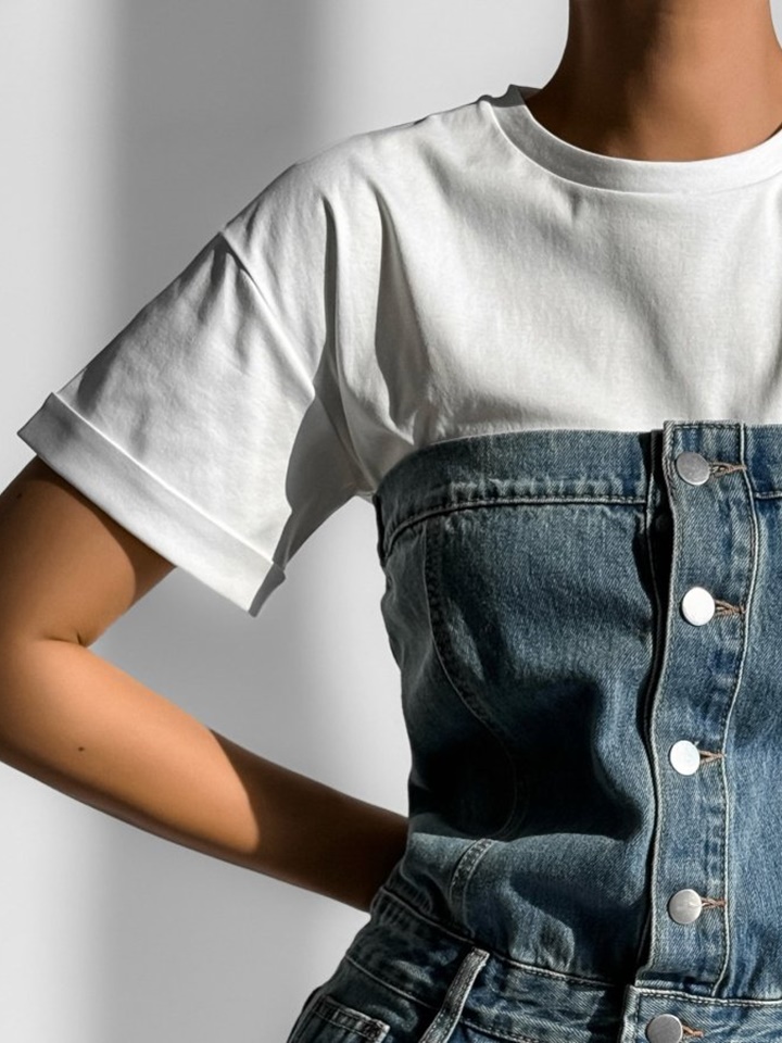 Premium Cotton Rolled Up T – Shirt