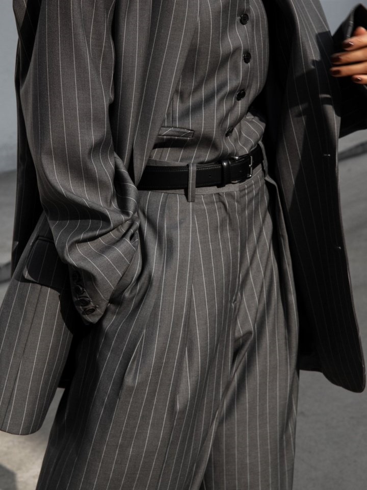 Three Pin – Tuck Detail Wide Trousers