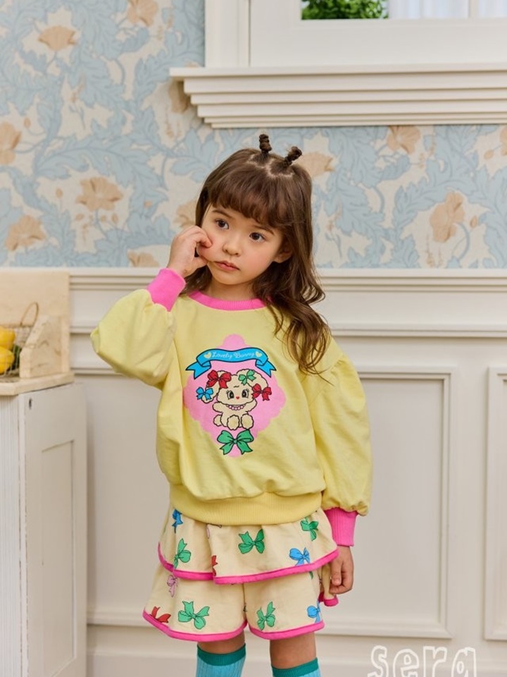 Petite Ribbon Puff Sweatshirt