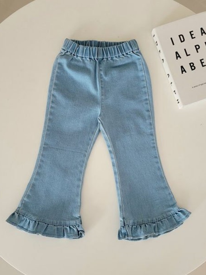 Frill Span Denim Pants