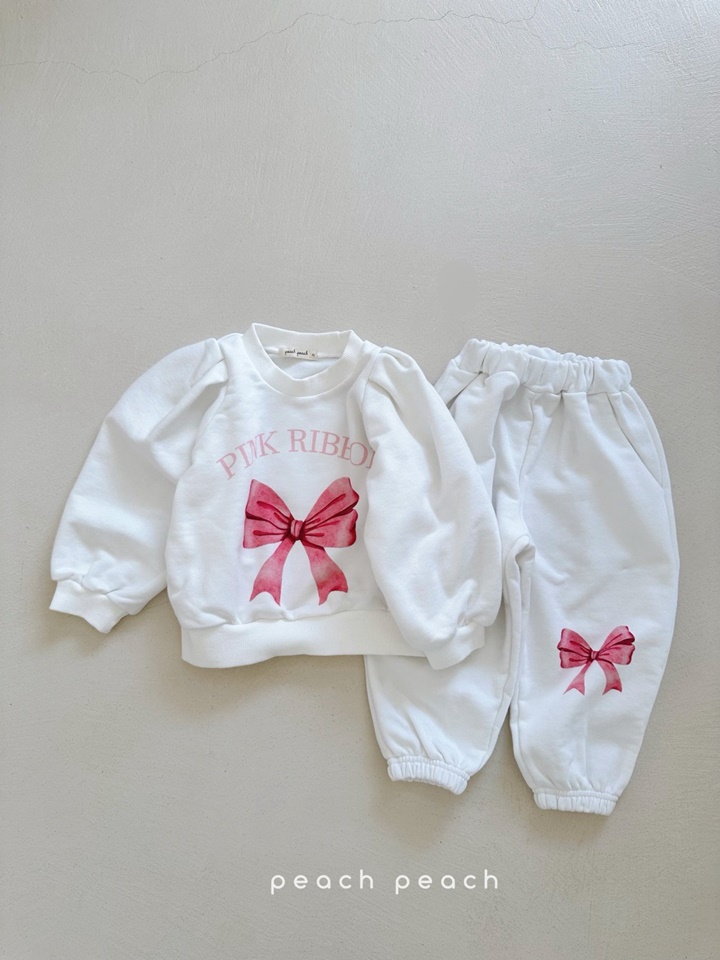 Pink Ribbon Top Bottom Set