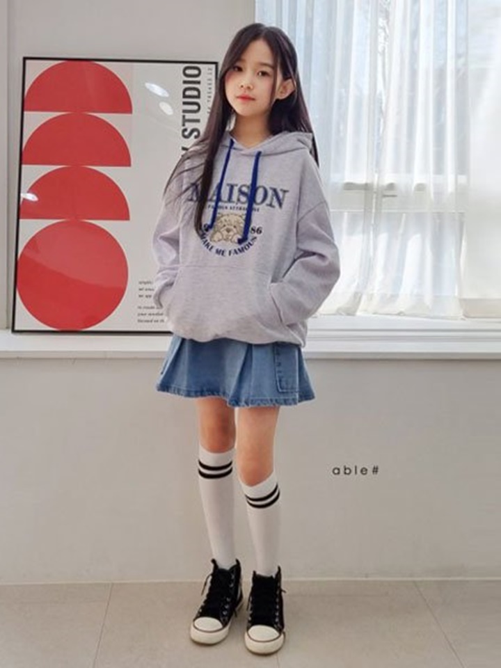 Denim Cargo Wrinkle Skirt