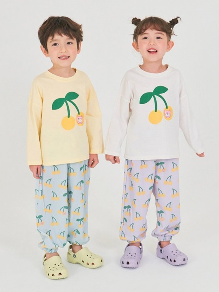 Cherry Bear Top Bottom  Set