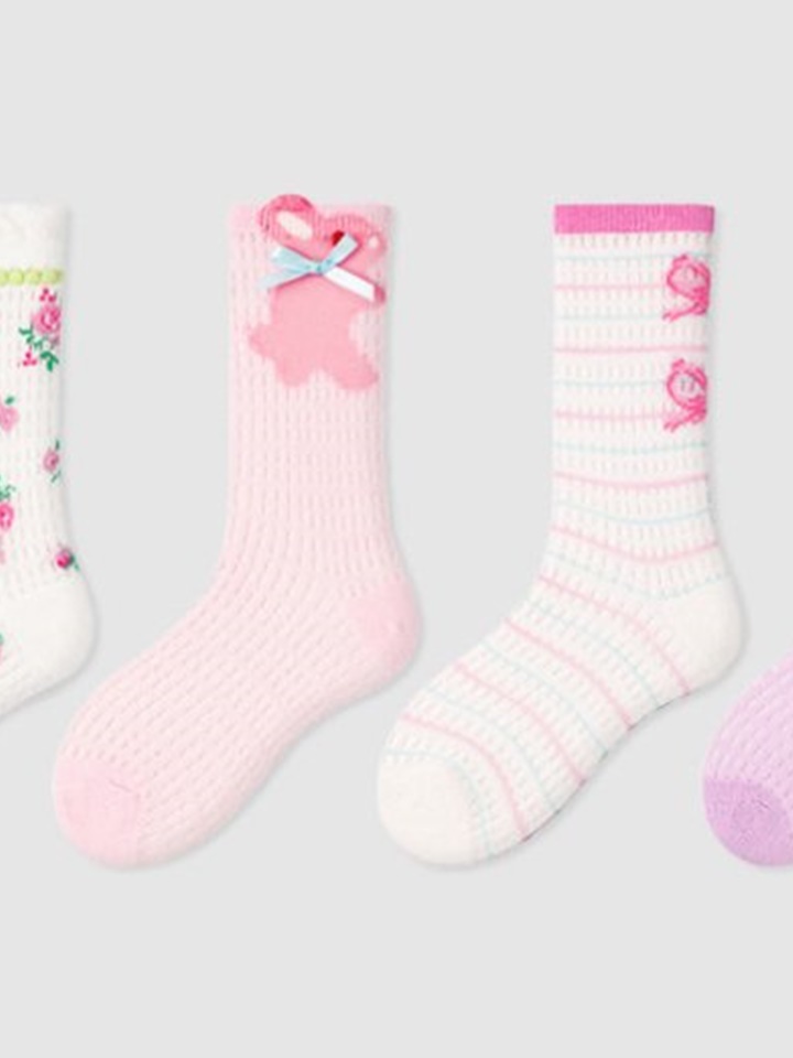 659 Purple Bunny Socks