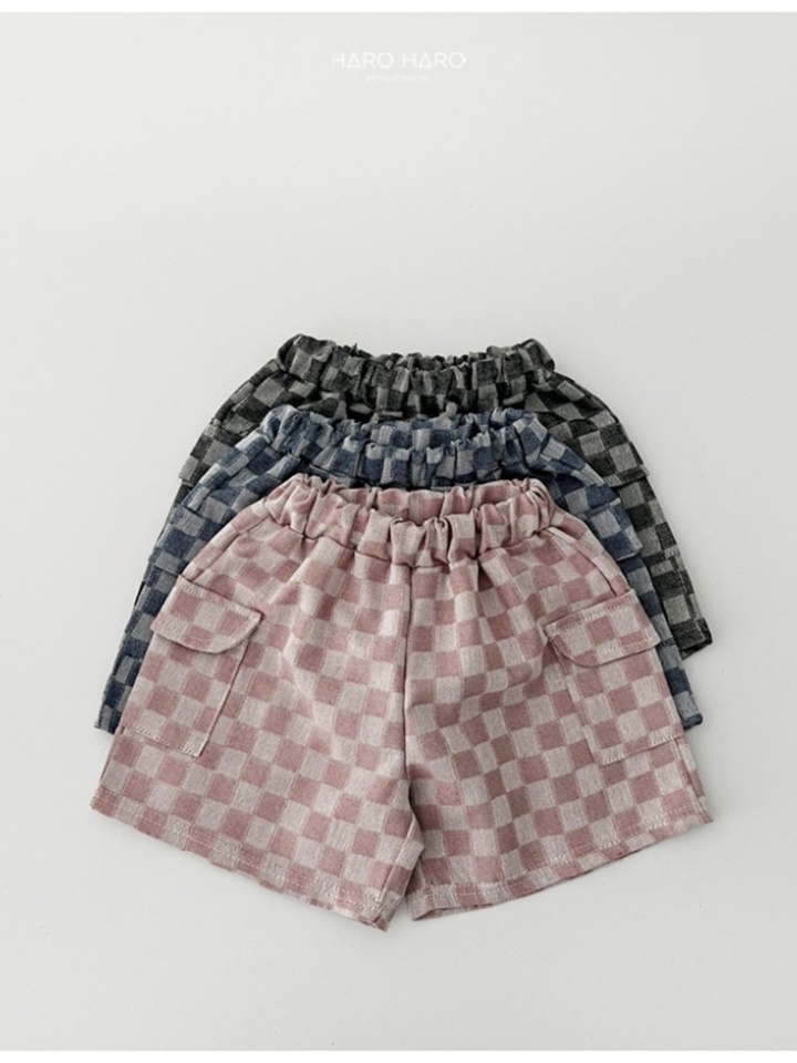 Check Denim Capri Shorts