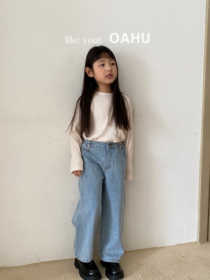 View Wide Denim Pants