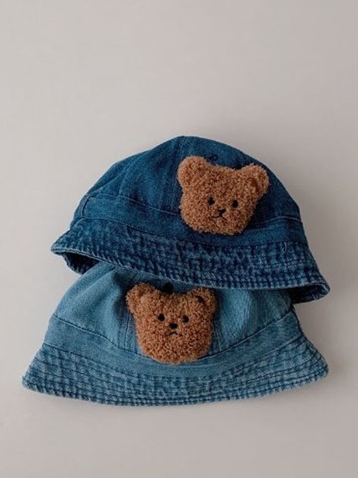 Bear Denim Bucket Hat