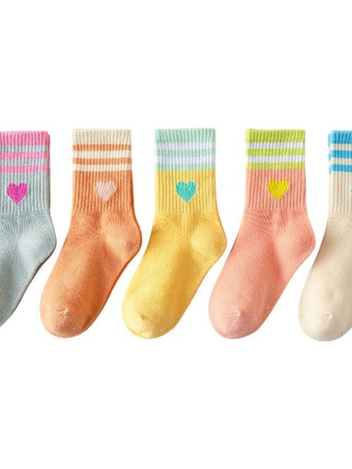 Heart Two Line Socks Set