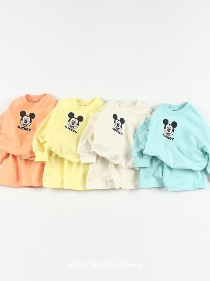M Face Embroidery Shorts Top Bottom Set