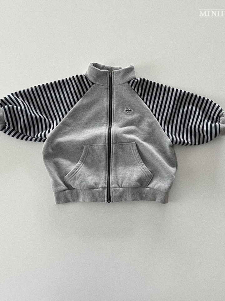 Line Sleeve Zip Up Jumper