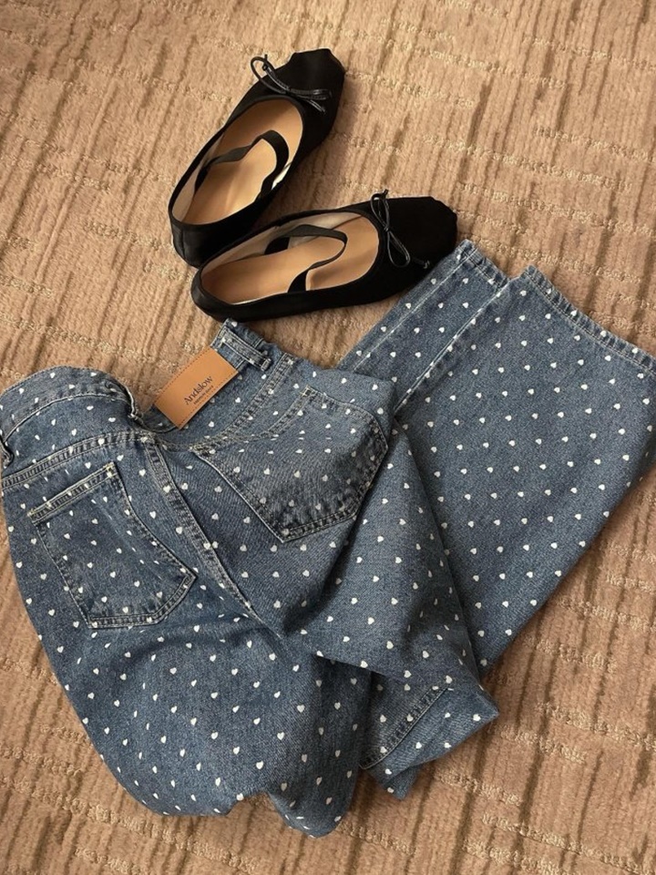 Heart Denim Pants