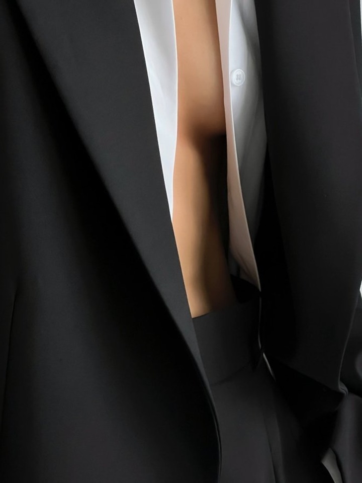 Maxi Oversized Single Breasted W  Blazer