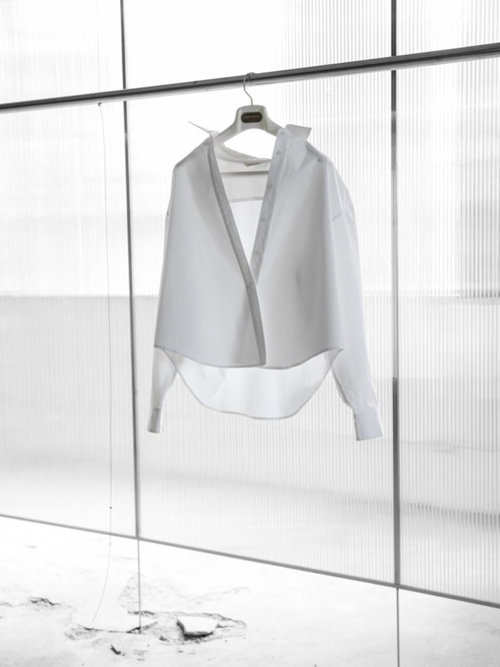 Swing Collar C Button Down Shirt