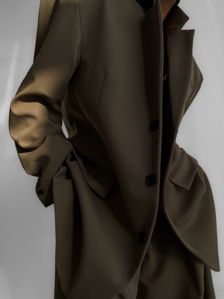 Oversized Three Button Single Blazer