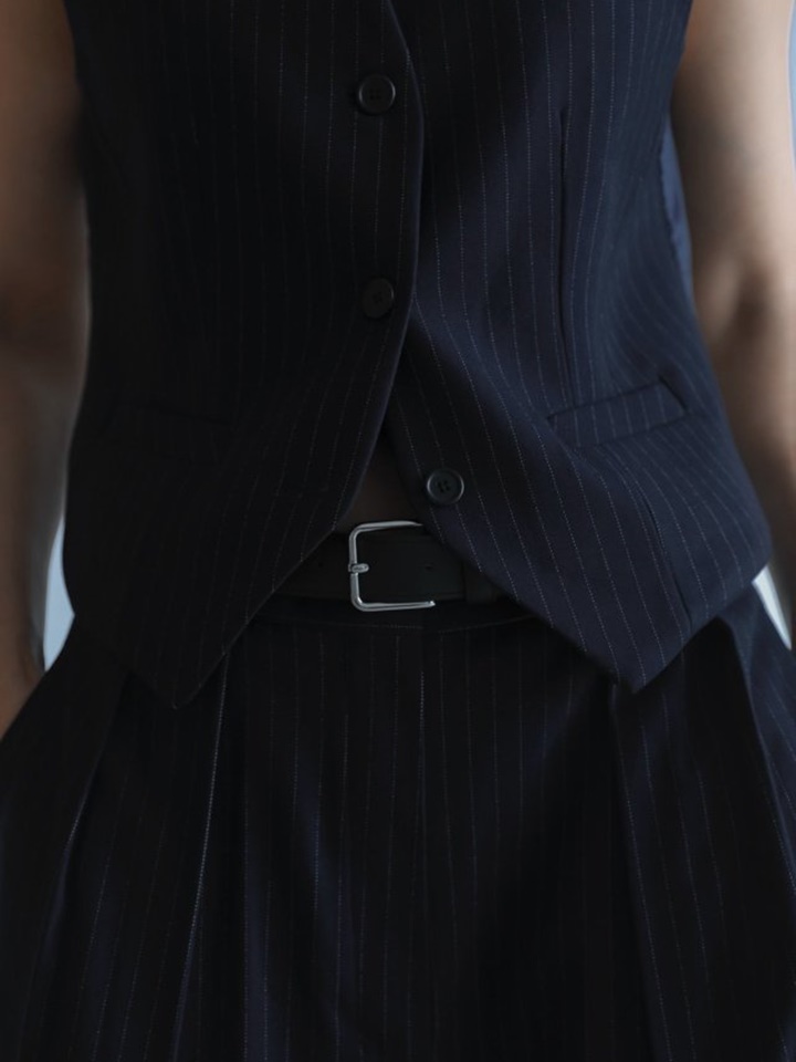 Classic Pin Stripe Tailored Vest