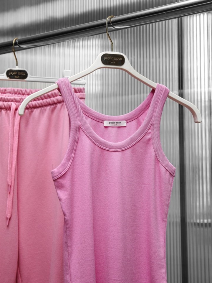 Sleeveless Rib Jersey Tank Top