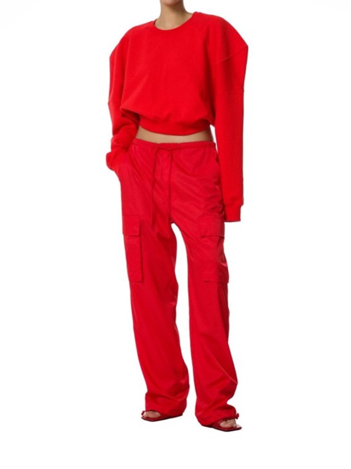 Nylon Drawstring Cargo Pocket Trousers