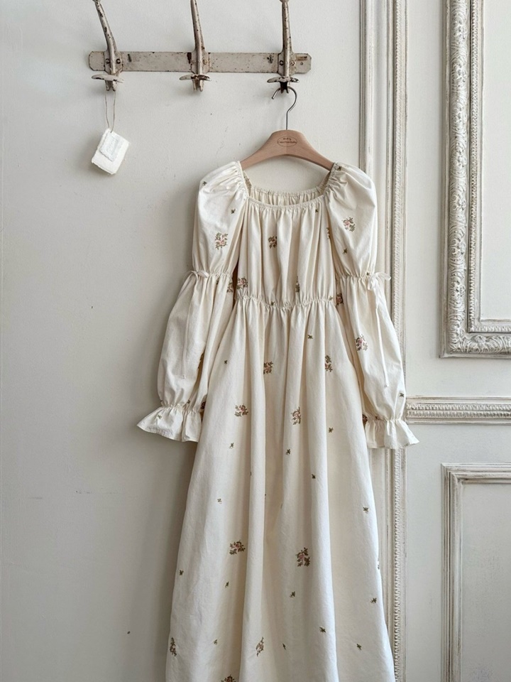 Adult Mary Gold Embroidery One-Piece
