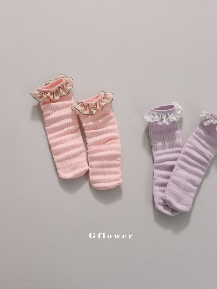 Flower Frill Knee Socks