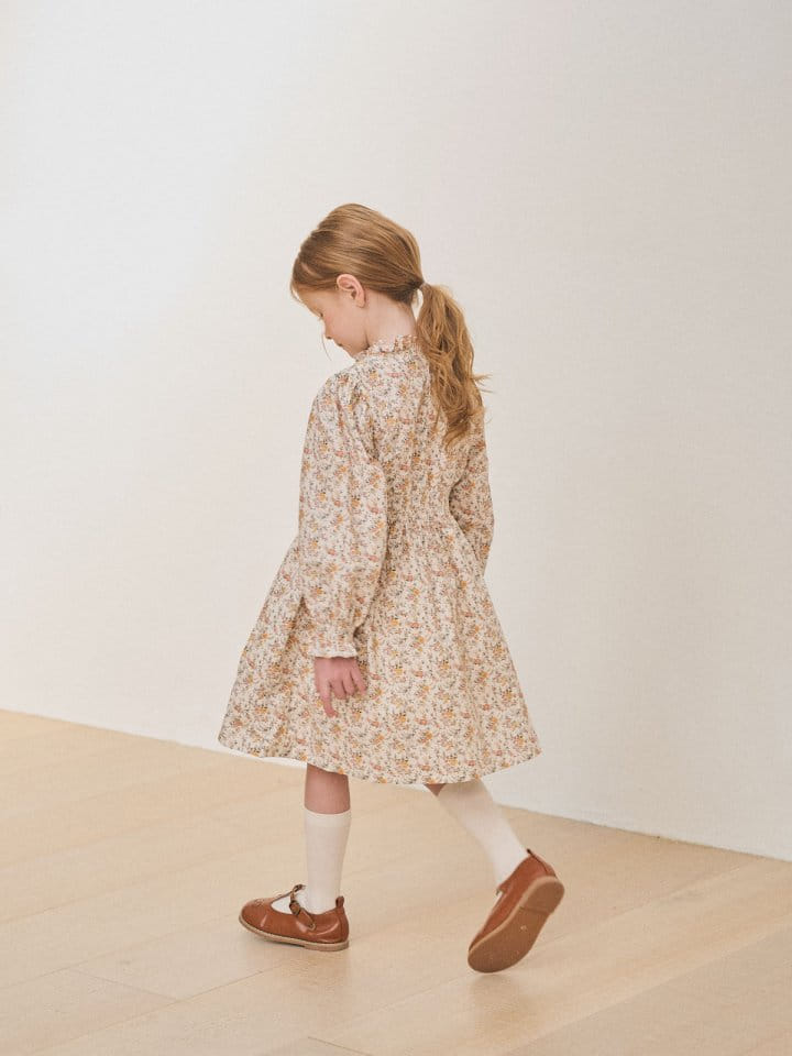 A-Market - Korean Children Fashion - #kidzfashiontrend - Bonjour I Flower One-Piece - 4