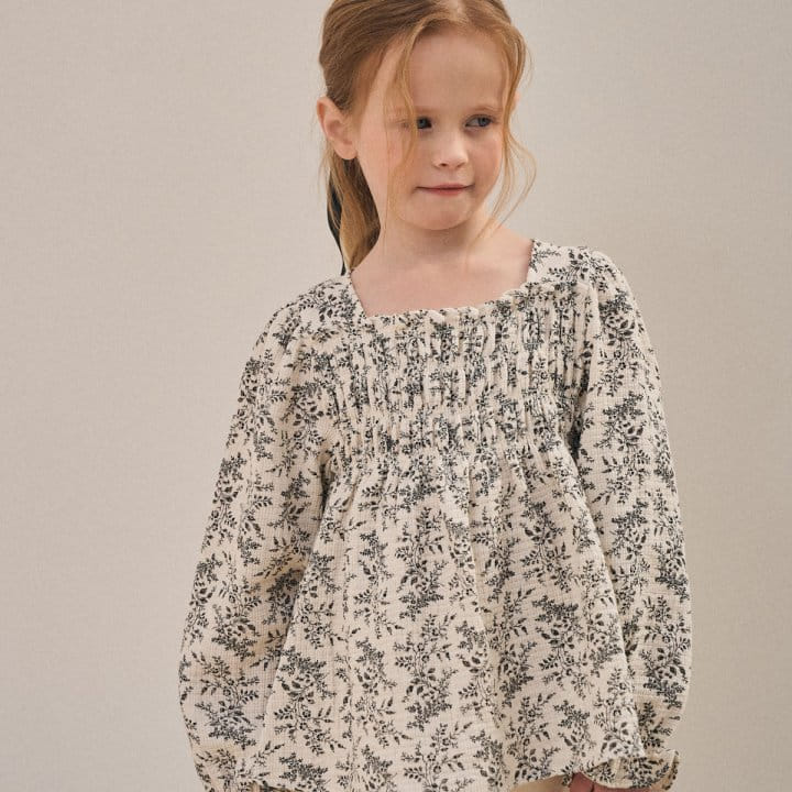 A-Market - Korean Children Fashion - #childrensboutique - Smoke Flower Blouse - 2