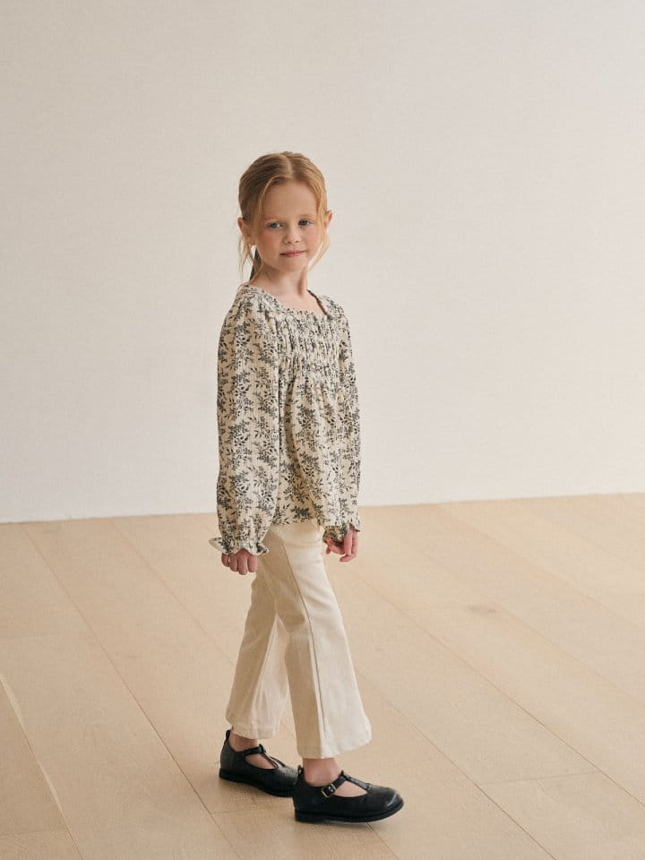 A-Market - Korean Children Fashion - #kidsshorts - Smoke Flower Blouse - 6