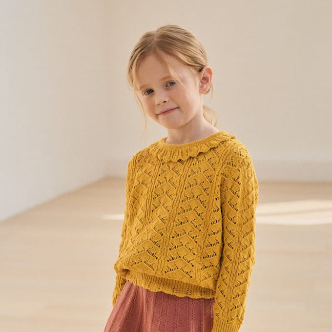 A-Market - Korean Children Fashion - #kidsshorts - Punching Collar Knit