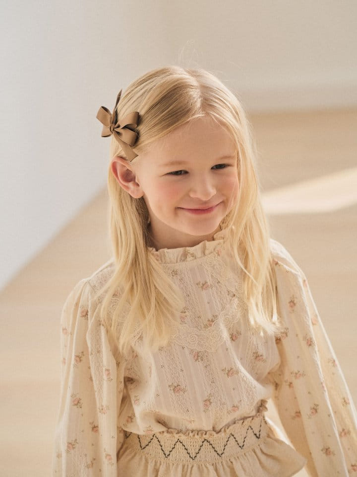 A-Market - Korean Children Fashion - #fashionkids - Flower Saffron Blouse - 4