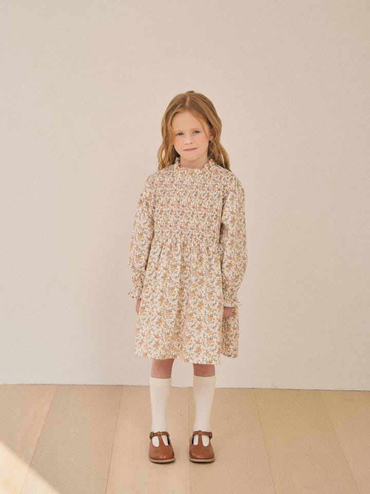 A-Market - Korean Children Fashion - #kidzfashiontrend - Bonjour I Flower One-Piece - 3