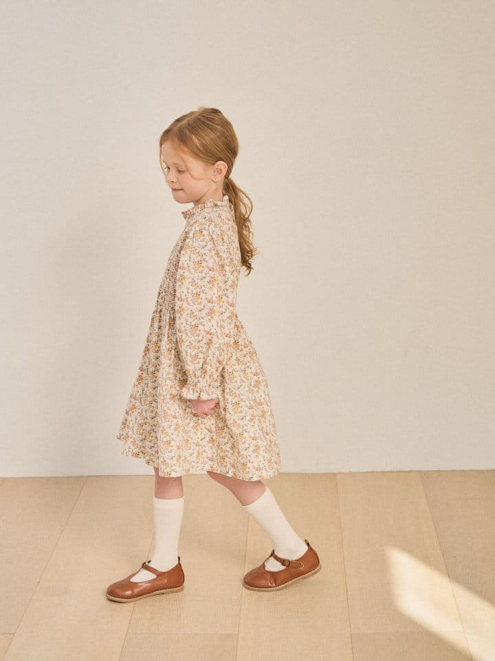 A-Market - Korean Children Fashion - #magicofchildhood - Bonjour I Flower One-Piece - 6