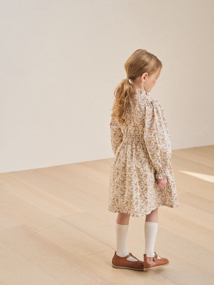 A-Market - Korean Children Fashion - #minifashionista - Bonjour I Flower One-Piece - 7