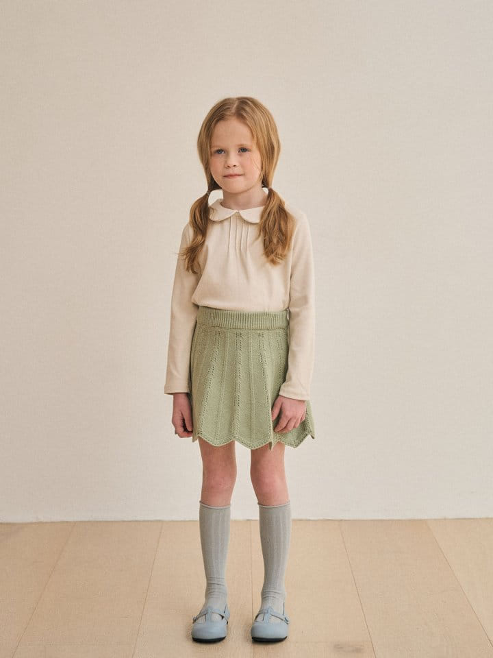 A-Market - Korean Children Fashion - #minifashionista - Wave Knit Skirt - 8