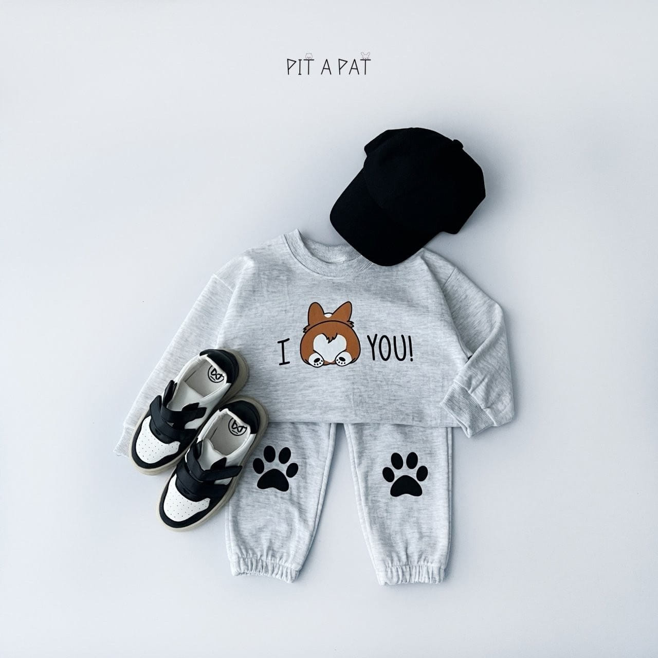 A-Market - Korean Children Fashion - #stylishchildhood - Corgi Love You Top Bottom Set - 10