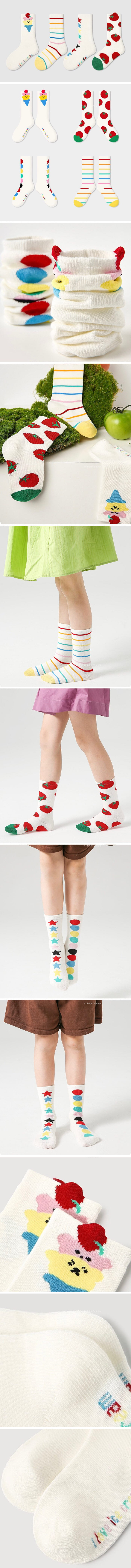 A.JAYE - Korean Children Fashion - #Kfashion4kids - 636 Ice Cream Socks - 2