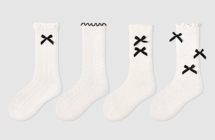A.JAYE - Korean Children Fashion - #designkidswear - 631 Two Ribbon Socks